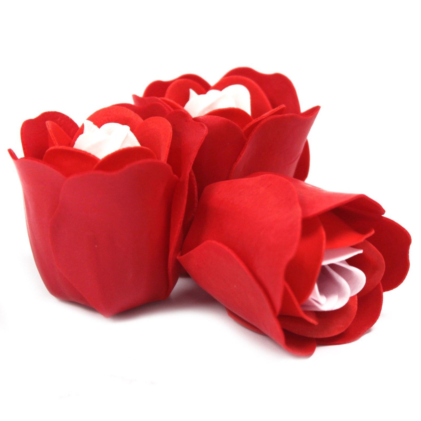 Set Von 3 Seifenblumen Herzbox Rote Rosen