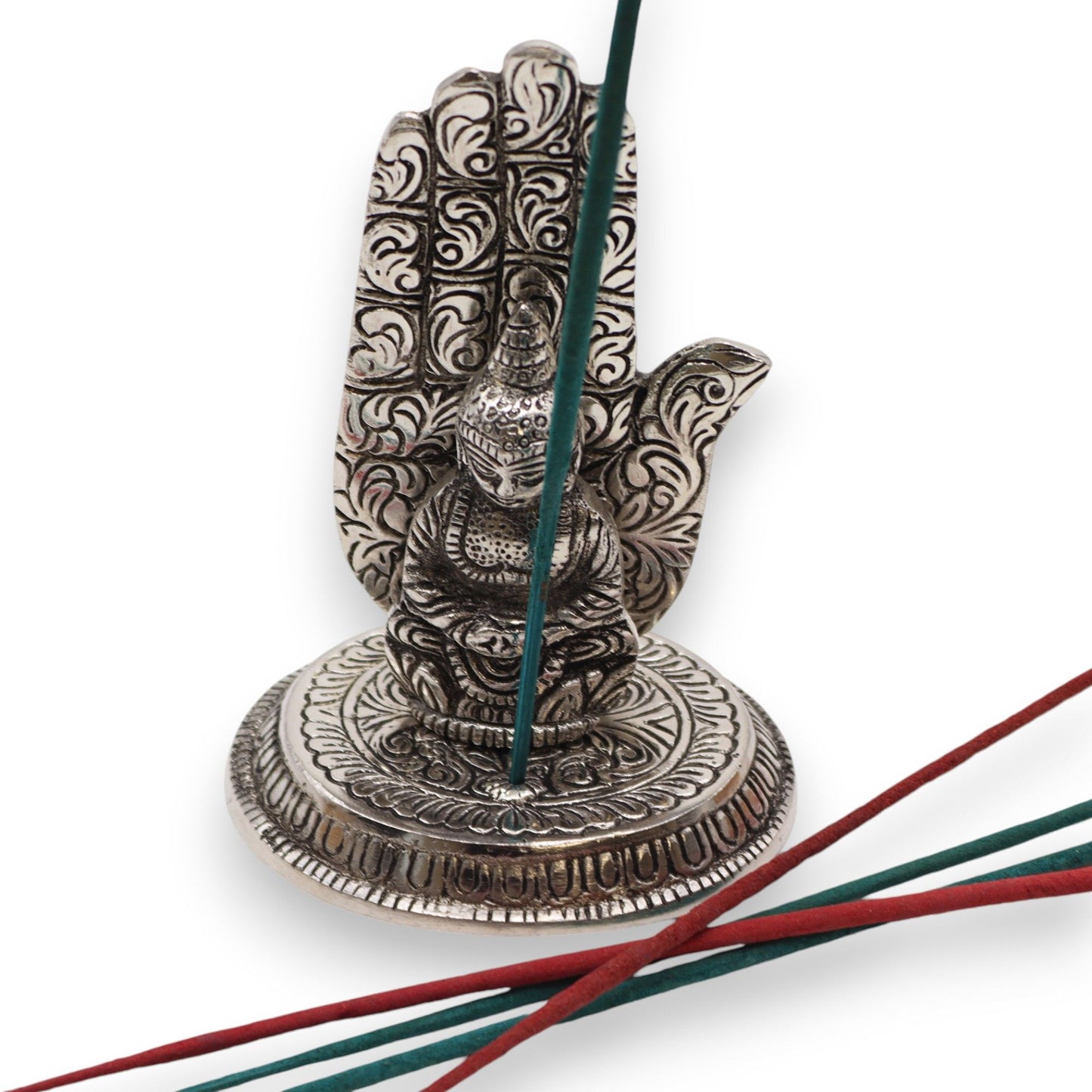 Hand Buddha Räucherstäbchen Halter 13x9cm