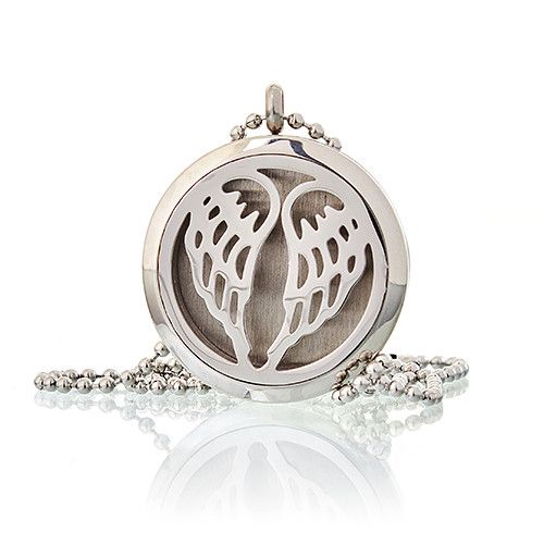Aromatherapie Schmuck Halskette Engel Flügel 30mm