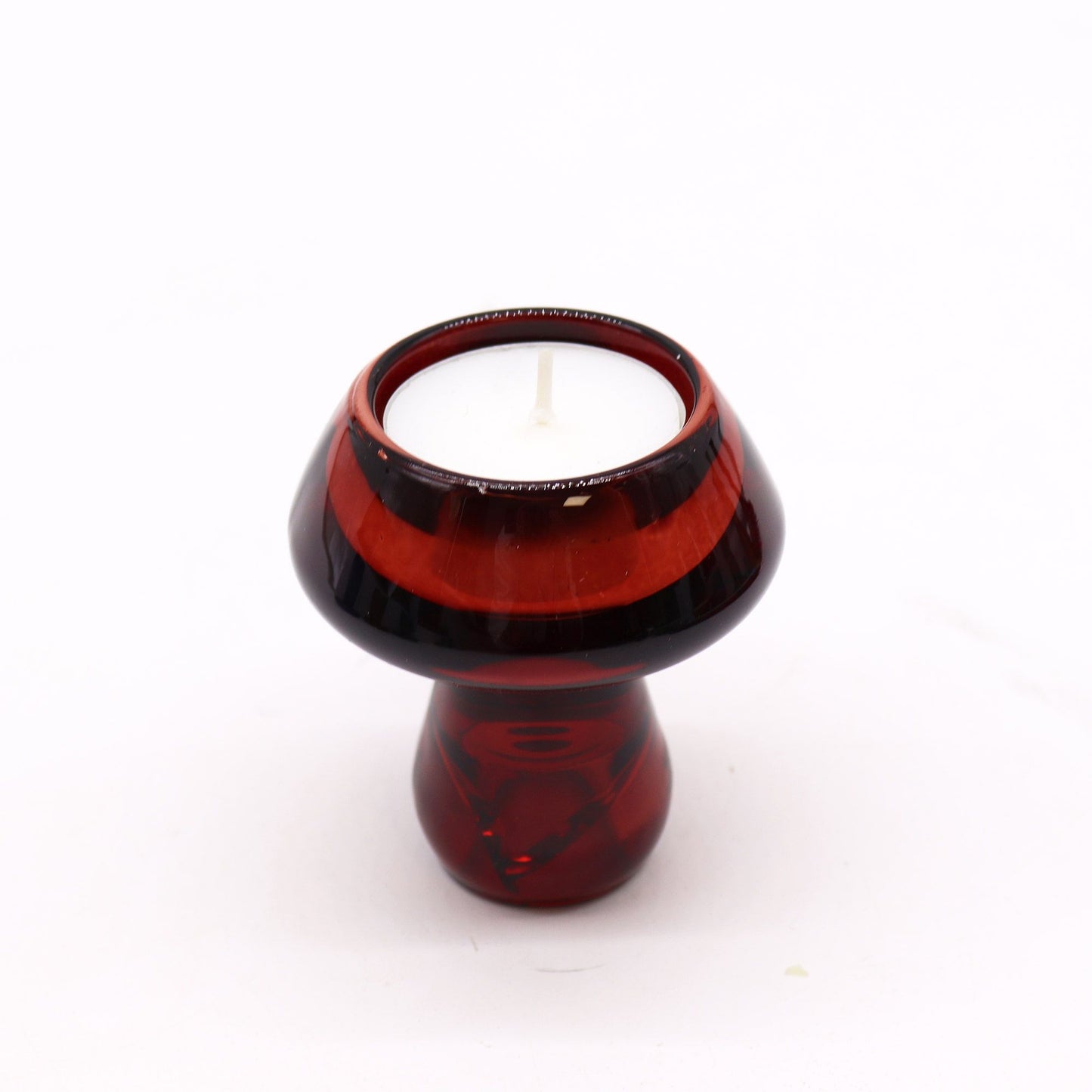 Set aus 2 Pilz Flip Abendessen Kerzenhalter Teelichthalter Vampirrot