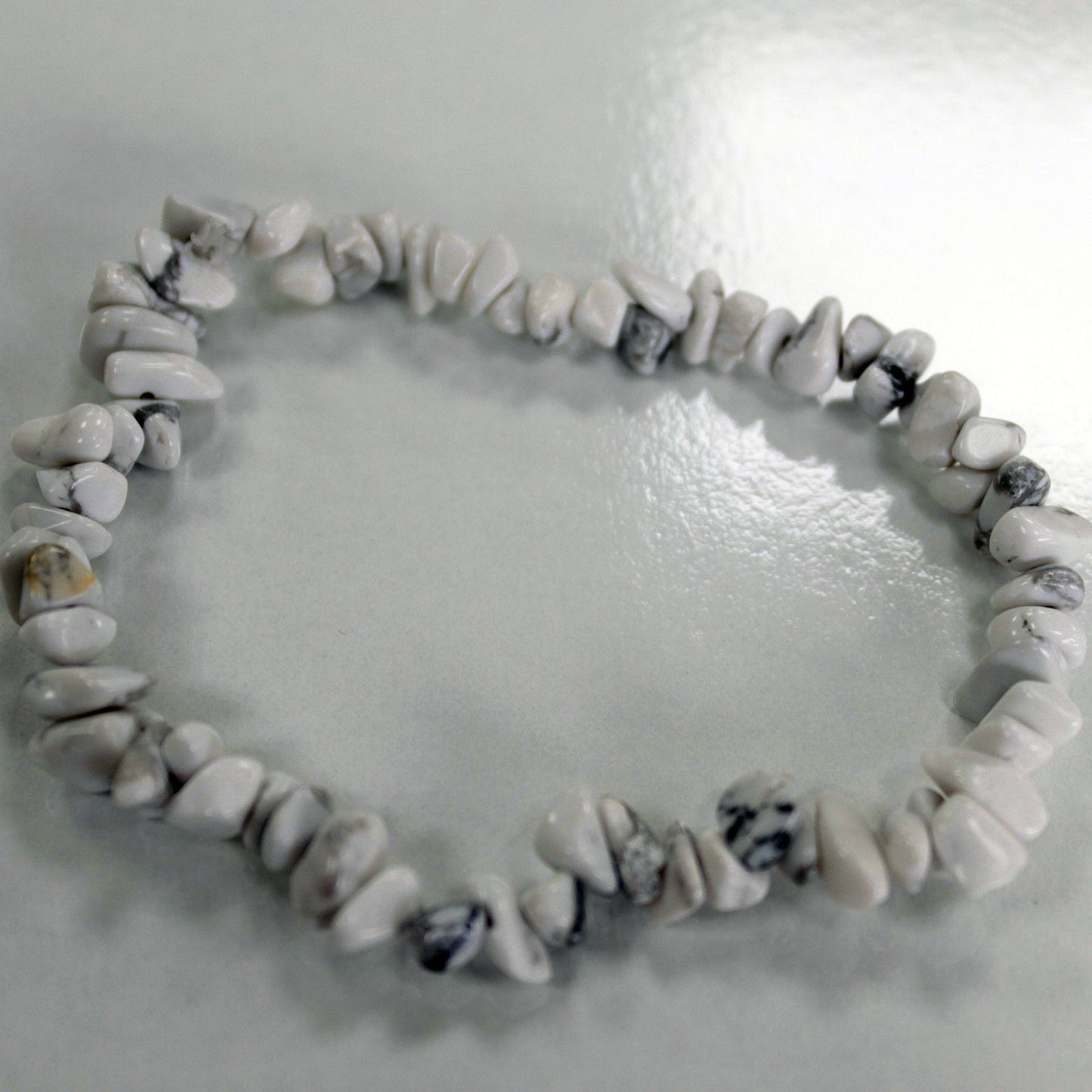 Chipsteinarmband - Weißer Jaspis