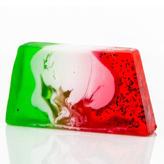 Handgemachte Seifenlaib - Wassermelone - Scheibe Ungefähr 100g