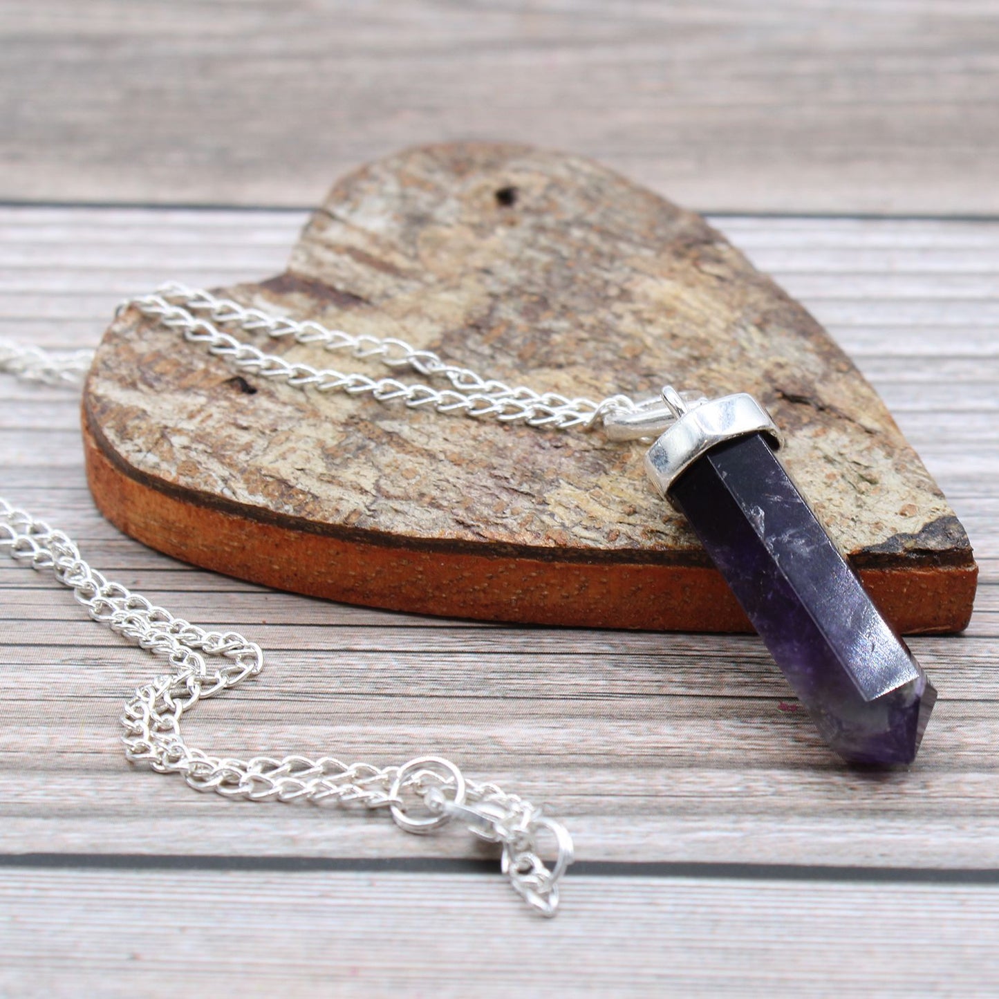 Edelstein Klassischer Spitzenanhänger - Amethyst