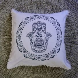 Hamsa Mandala Kissen 45x45cm Grün