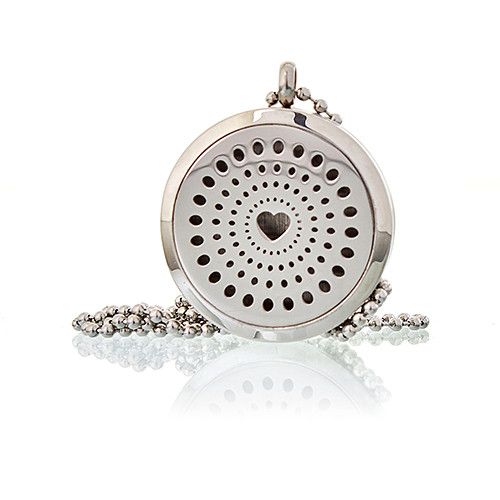 Aromatherapie Schmuck Halskette Diamant Herz 30mm