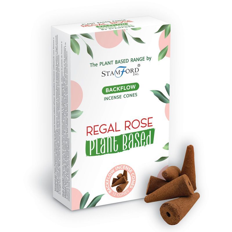 Pflanzenbasierte Rückfluss Räucherkegel - Regal Rose