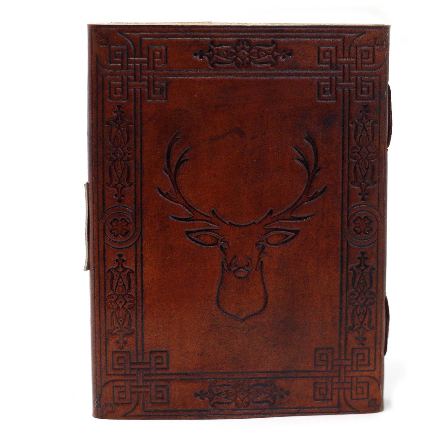 Leder Hirsch Notizbuch 20x15 cm Handgemacht Mit Ledercover