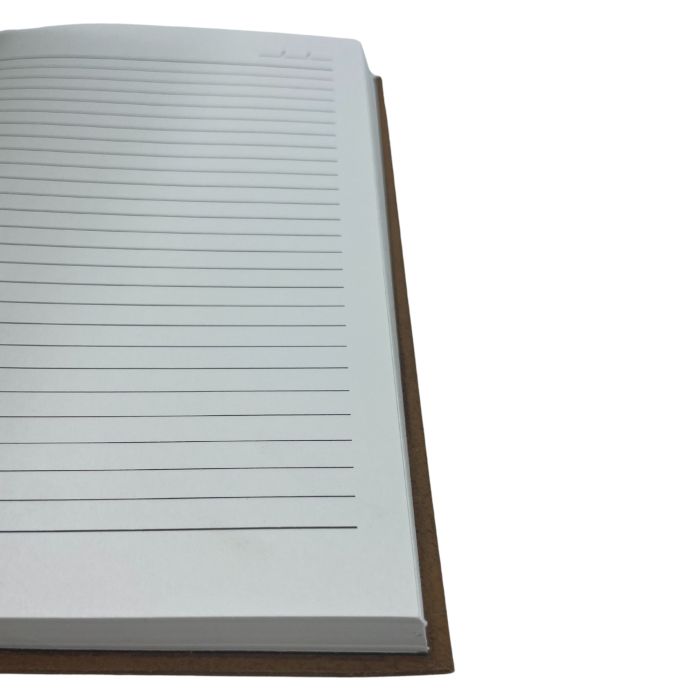 Schwarzes Beige Tagesnotizbuch mit 100 Linierte Seiten 20x15cm