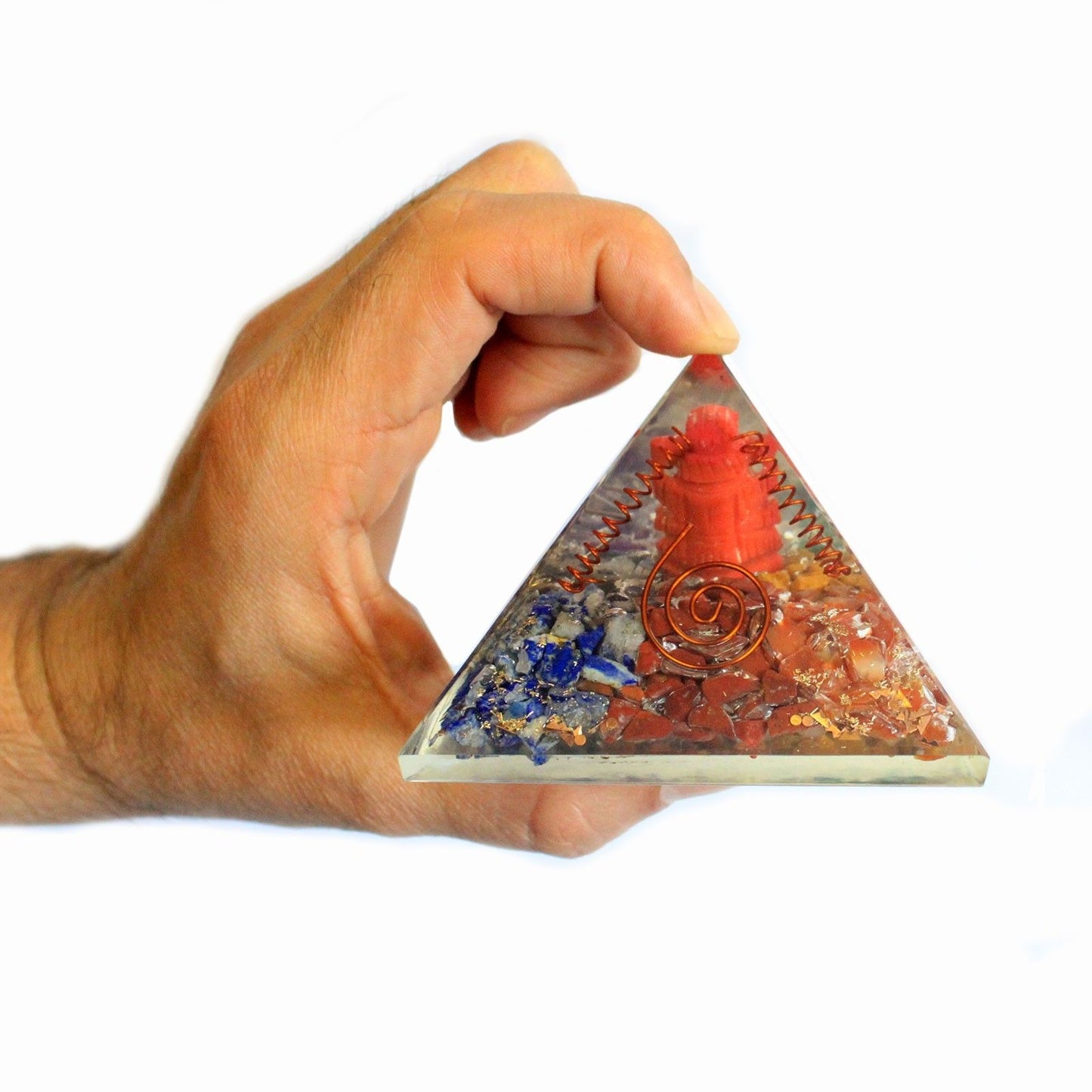 Lrg Orgonite Pyramide 70mm Ganesh