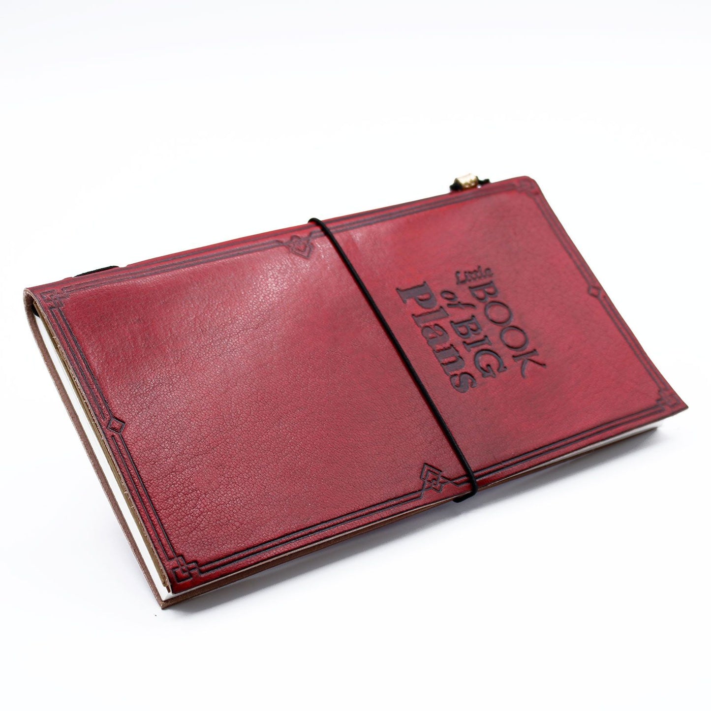 Handgefertigtes Lederjournal Kleine Buch Der Großen Pläne Rot 80 Seiten