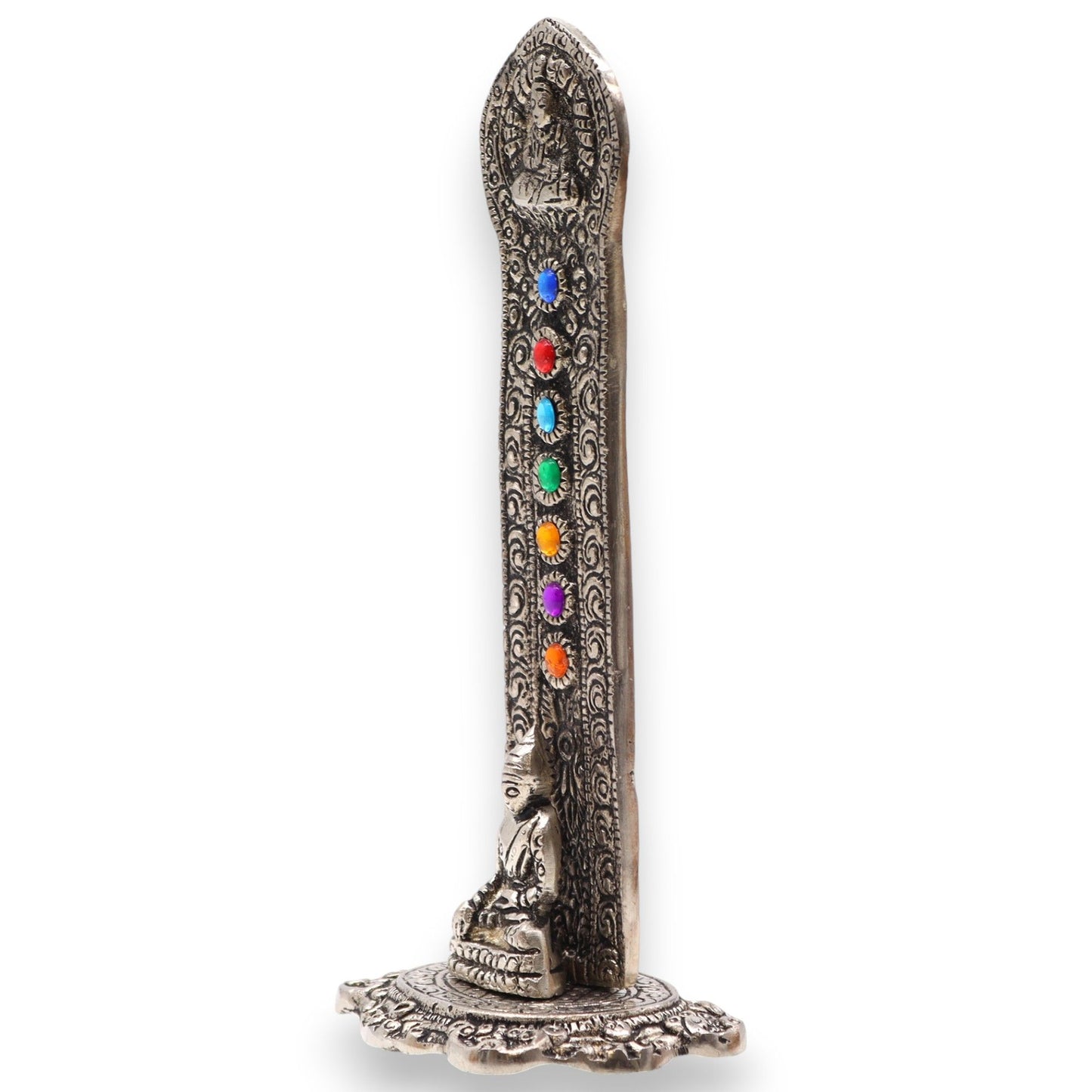 7 Chakra Turm Buddha Räucherstäbchenhalter 16x6x7cm