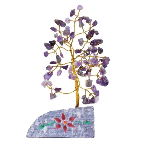 Amethyst Edelstein Baum mit 80 Steinen
