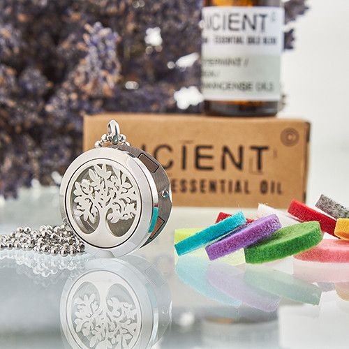 Aromatherapie Schmuck Halskette Baum Des Lebens 25mm