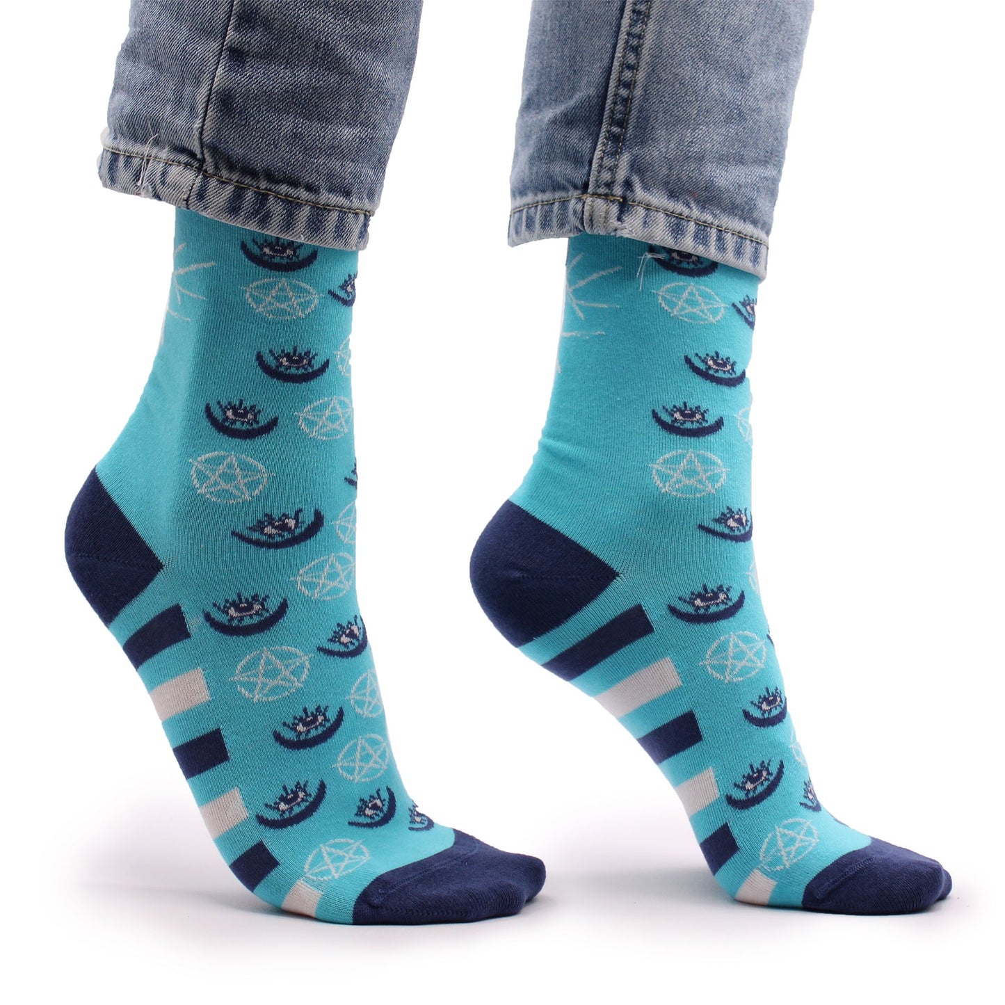 Hop Hare Bambus Socken 36-40 Pentagramm und Böser Blick