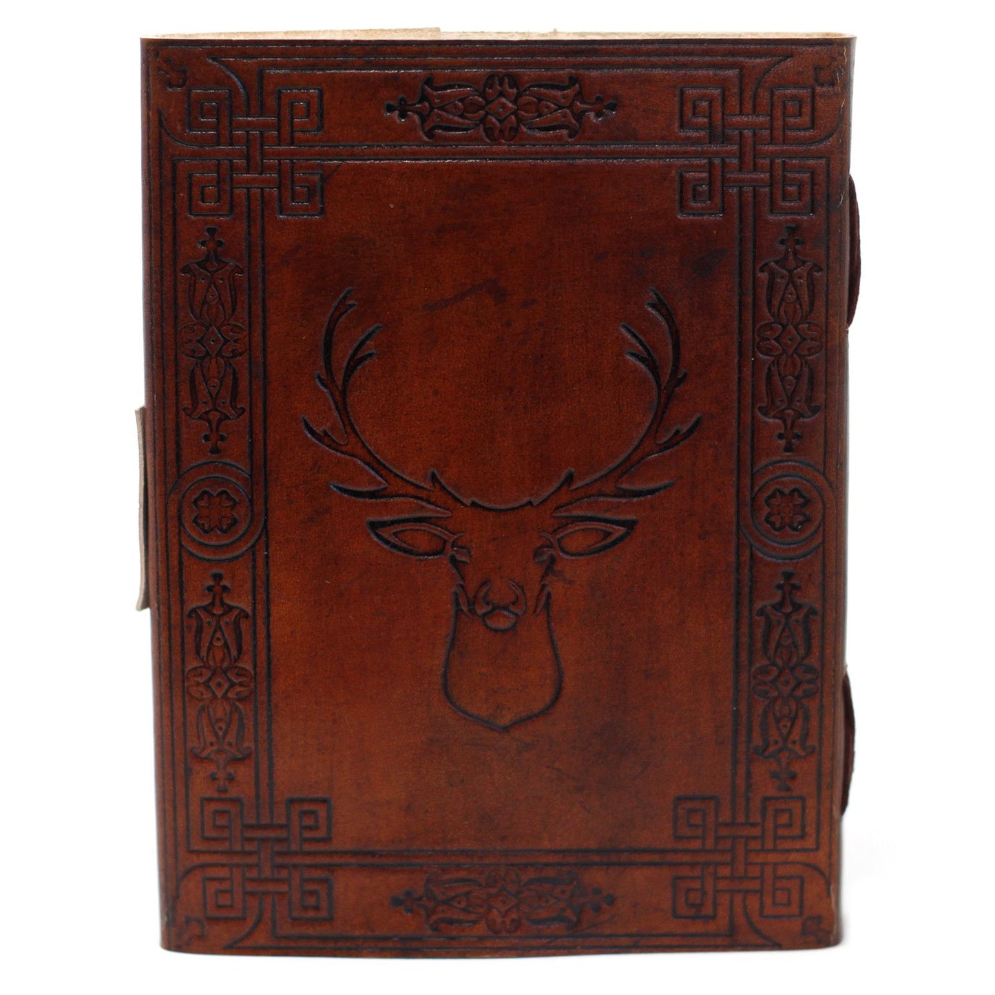 Leder Hirsch Notizbuch 20x15 cm Handgemacht Mit Ledercover