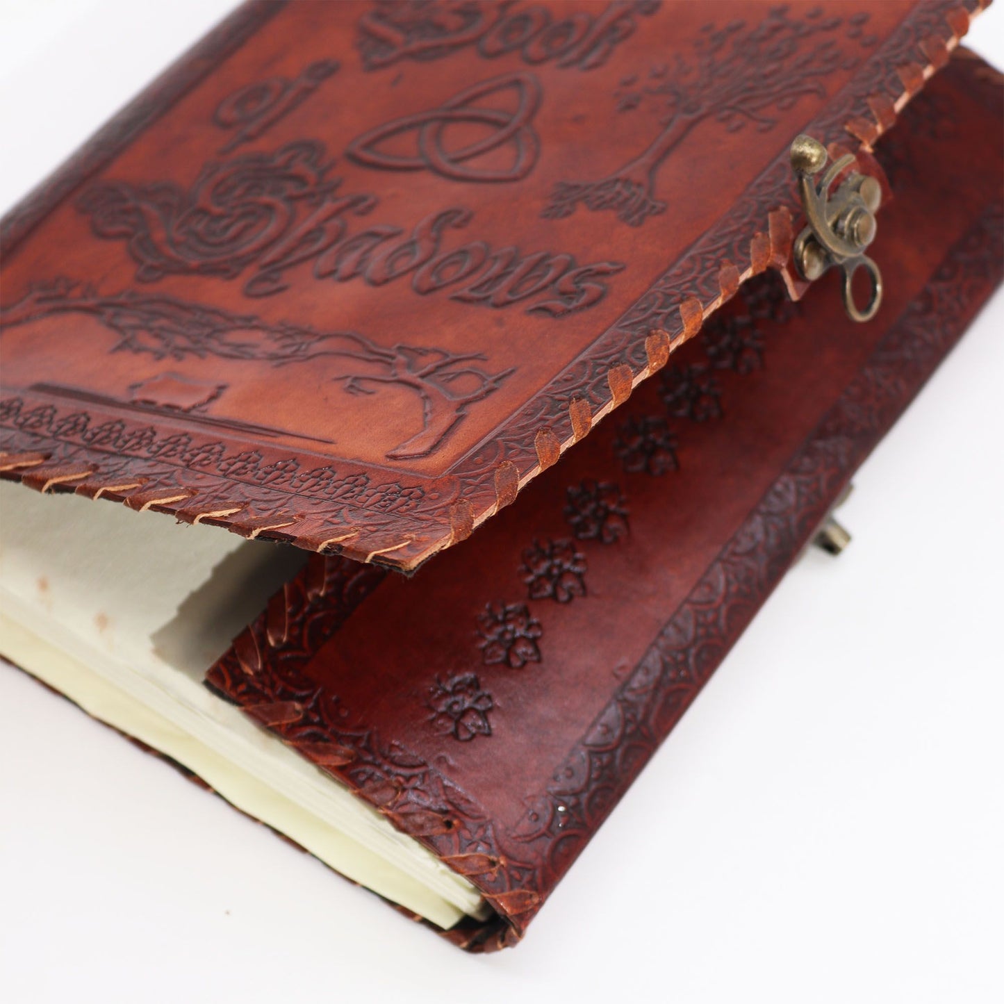 Großes Buch der Schatten - Dunkelbraun - 200 Seiten Dekorative Kanten - 25x18x3cm