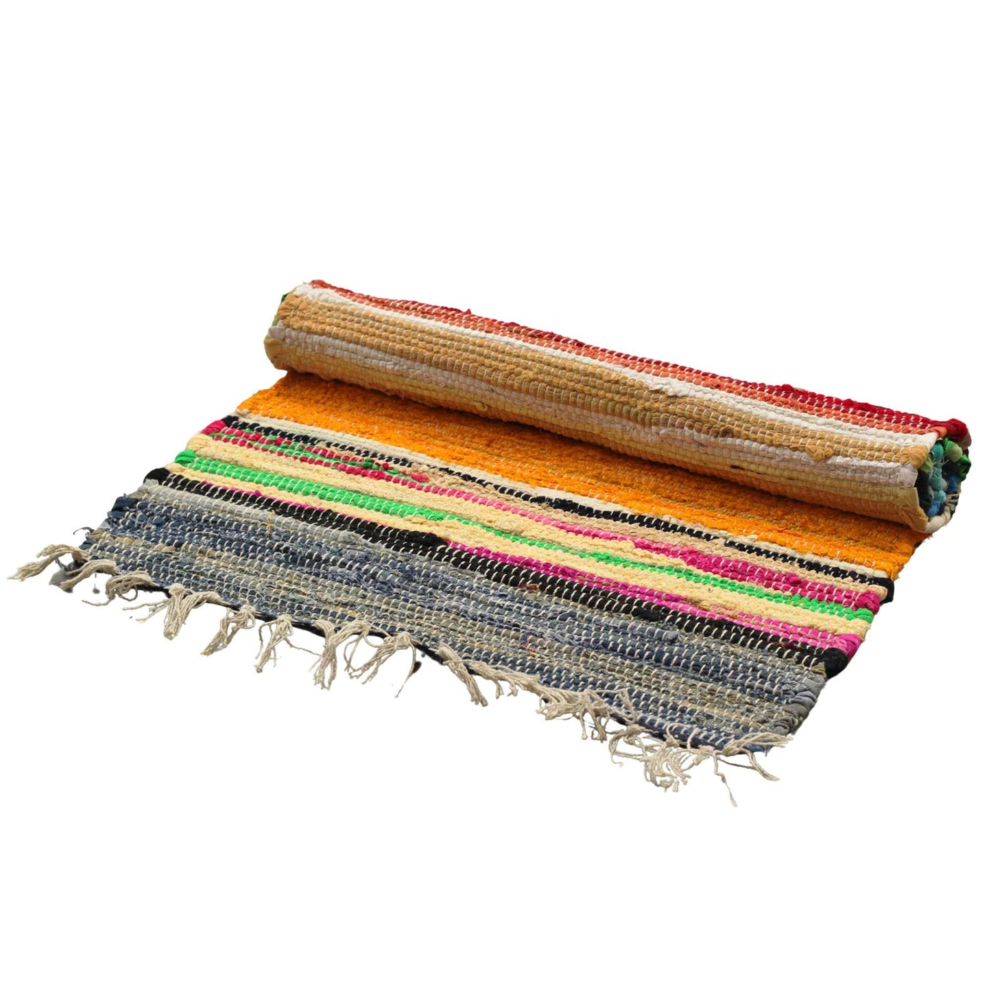 Großer Teppich Aus Stoff - 150x90cm - Premium Qualität - Regenbogenfarben