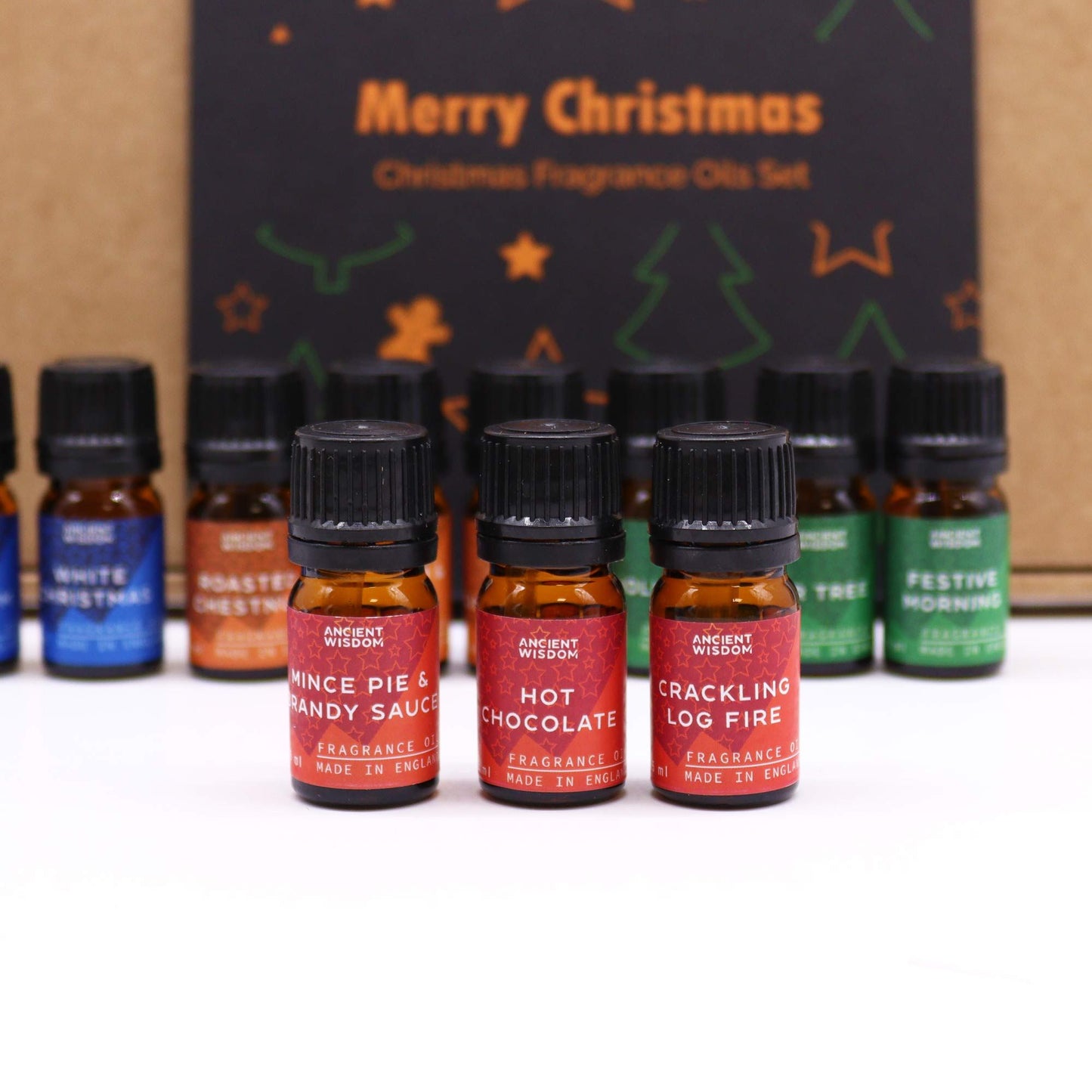 Festliche Düfte Duftöl Set mit Zwölf 5ml Fläschchen und Zwei Tropfern