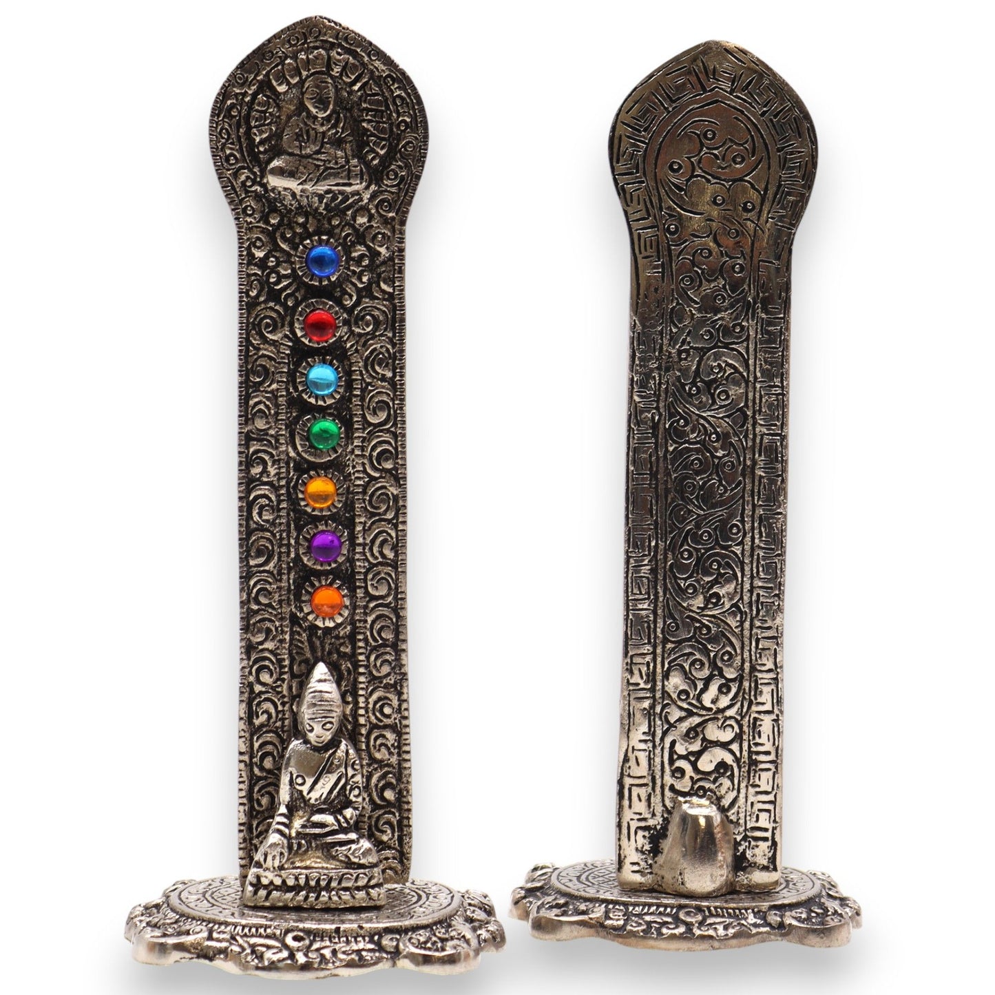 7 Chakra Turm Buddha Räucherstäbchenhalter 16x6x7cm