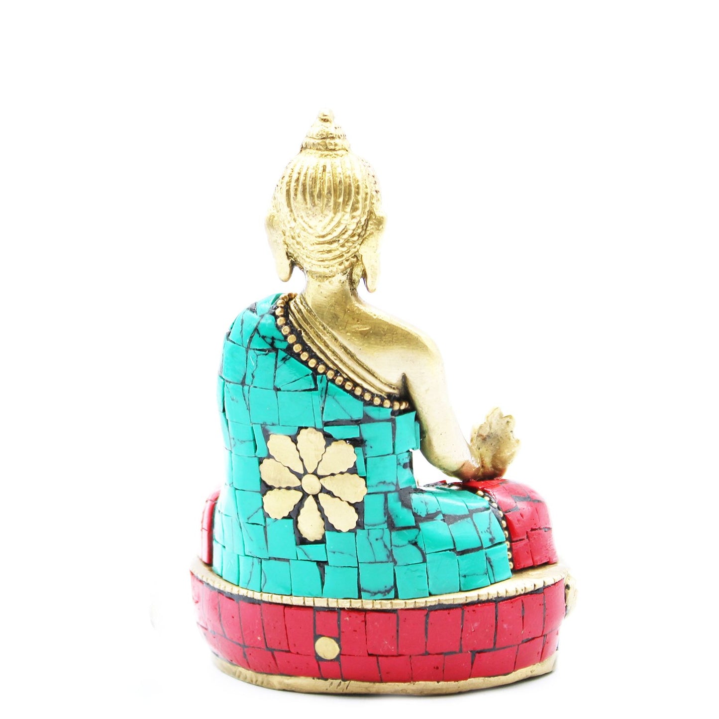 Messing Buddha Figur - Hände Nach Unten - 11,5 cm