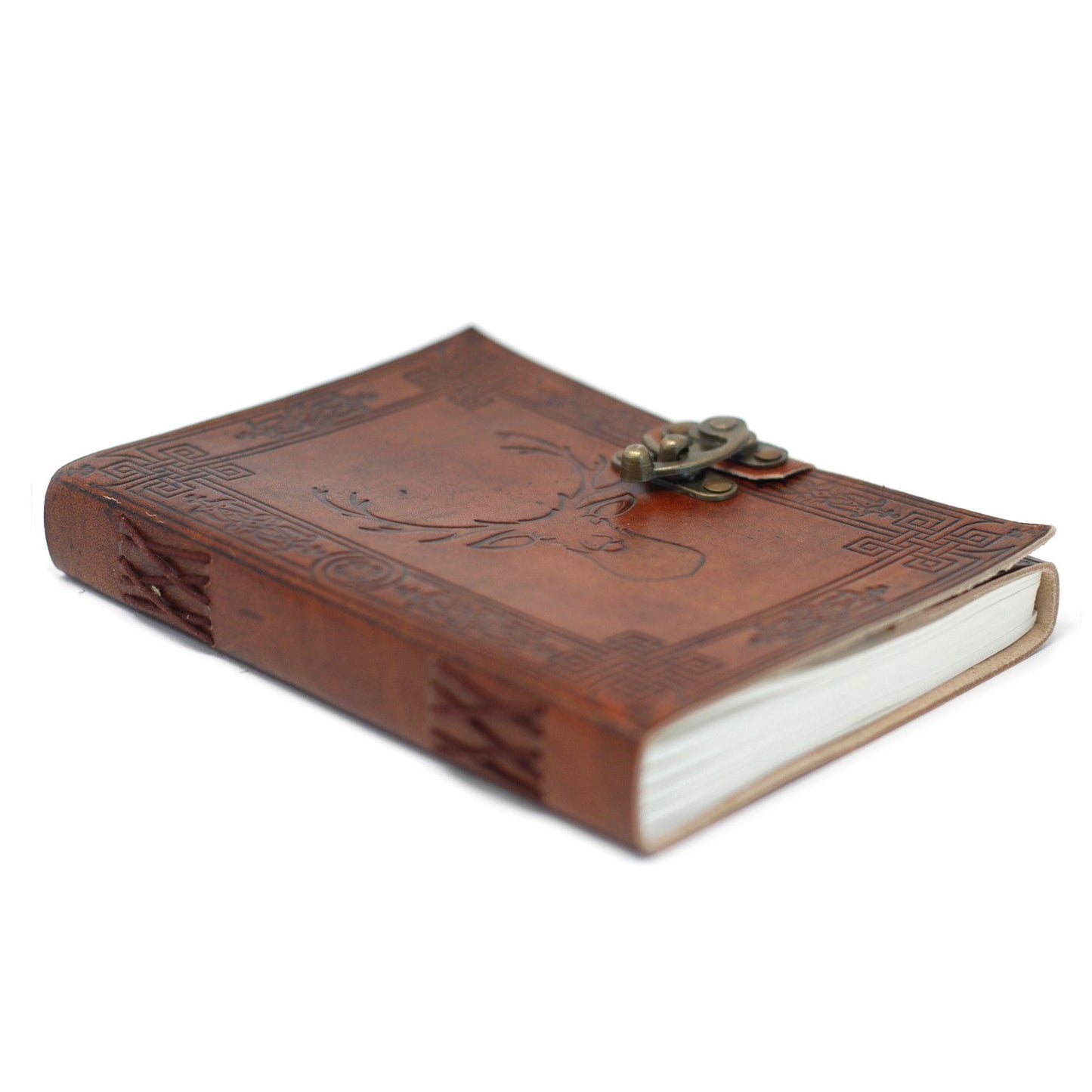 Leder Hirsch Notizbuch 20x15 cm Handgemacht Mit Ledercover