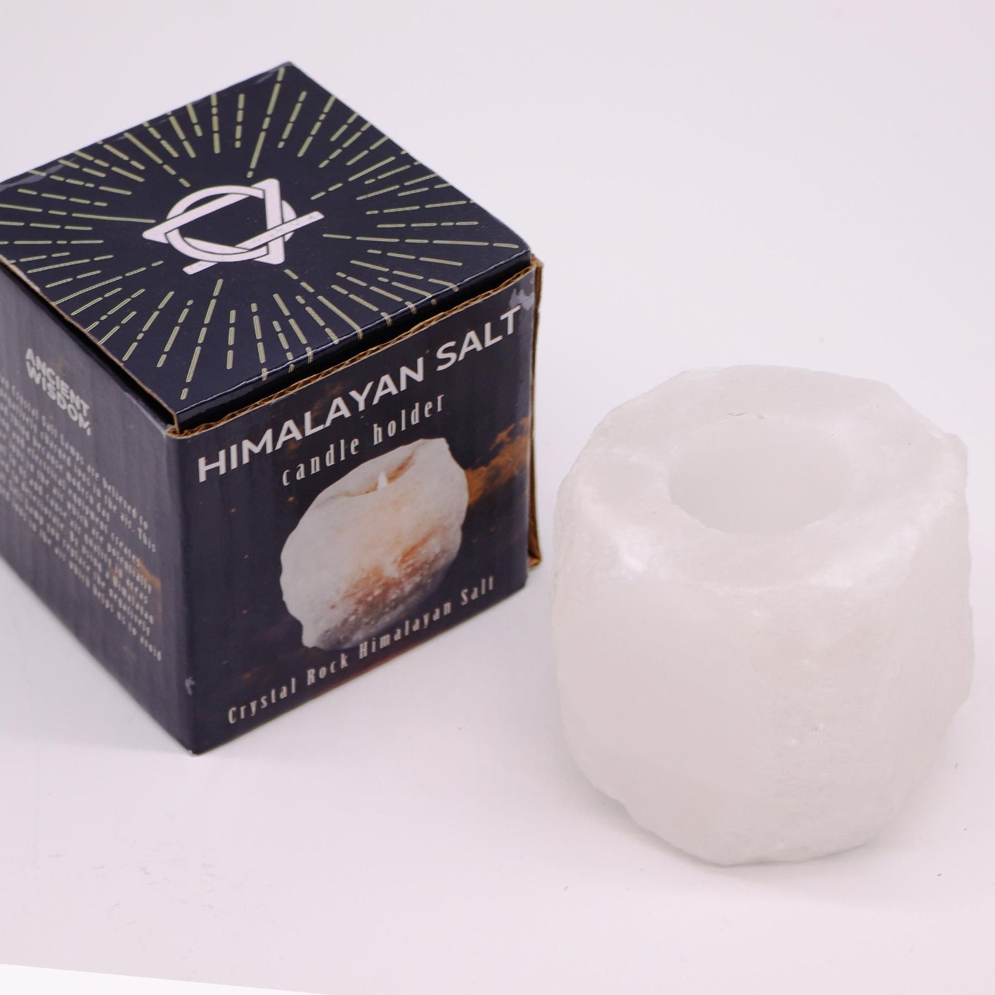 Kristallblock Himalaya Salz Teelichthalter 600-800g