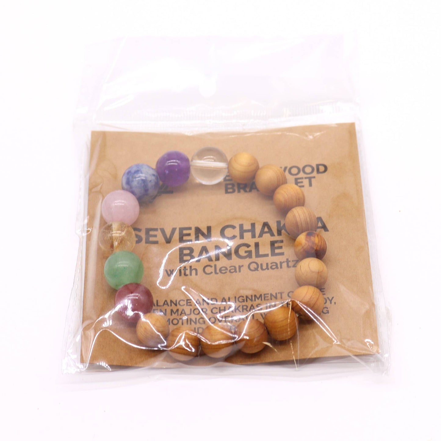 Zedernholz Und Sieben Chakra Armband