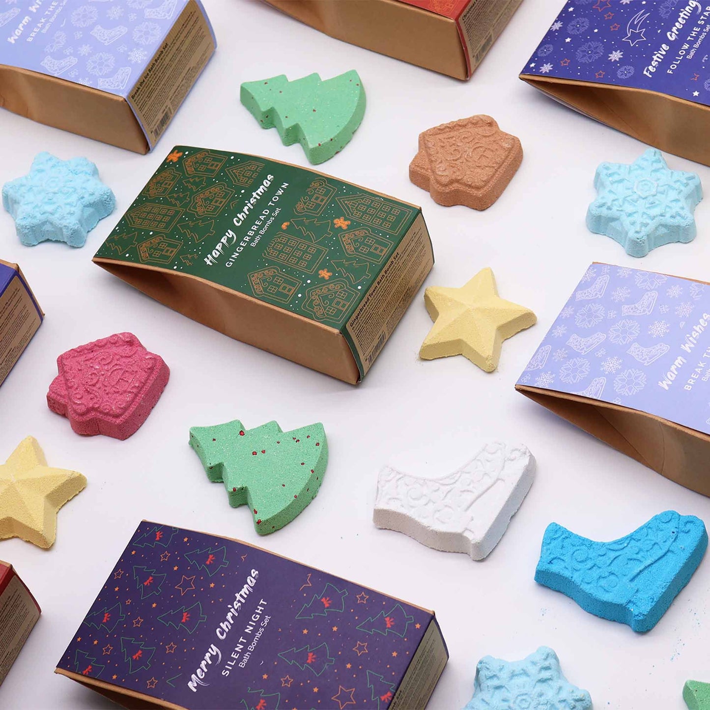 Stille Nacht Weihnachts-Badebomben Geschenkset