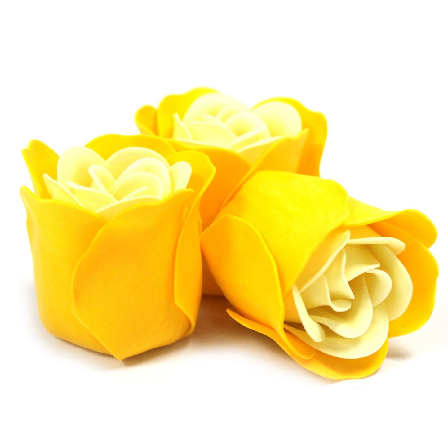 Set Mit 3 Seifenblumen Herzbox - Frühlingsrosen
