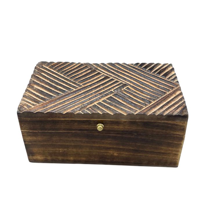 Vintage Deco Mehrzweckbox 22x12x10cm Antike Linien