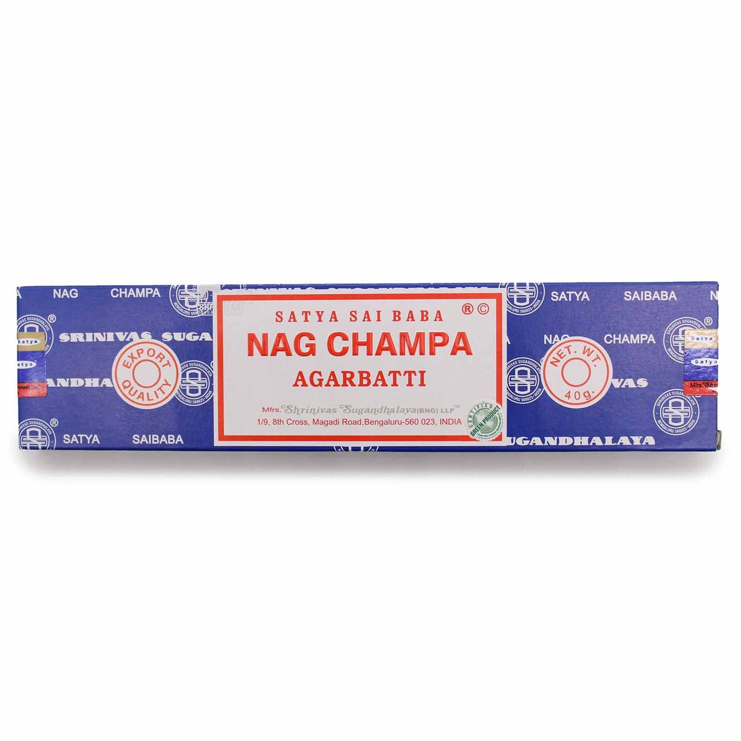 Nag Champa Räucherstäbchen 15g Original Blau Packung