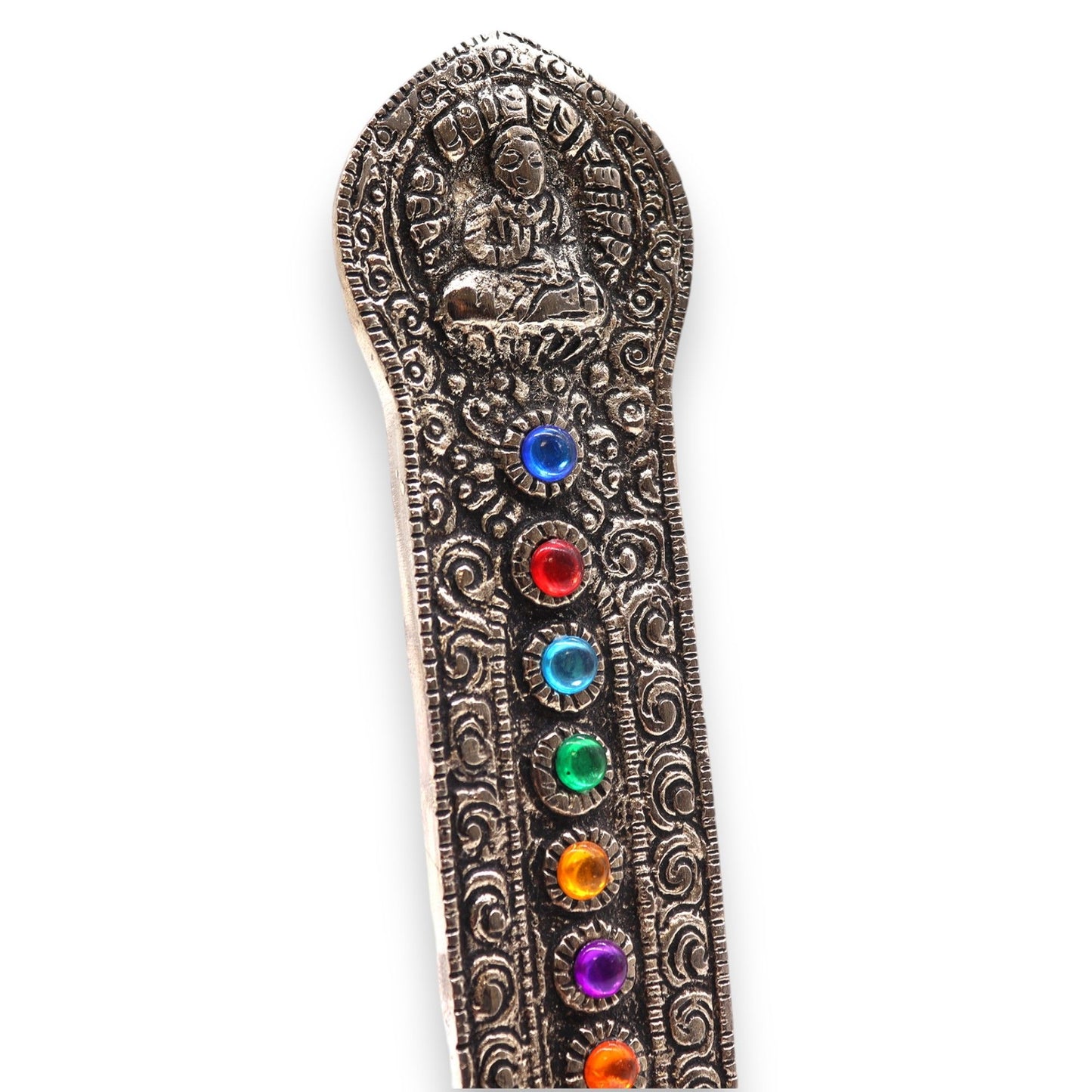 7 Chakra Turm Buddha Räucherstäbchenhalter 16x6x7cm