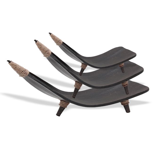 Kokosblatt Obstschalen Set - Schokolade