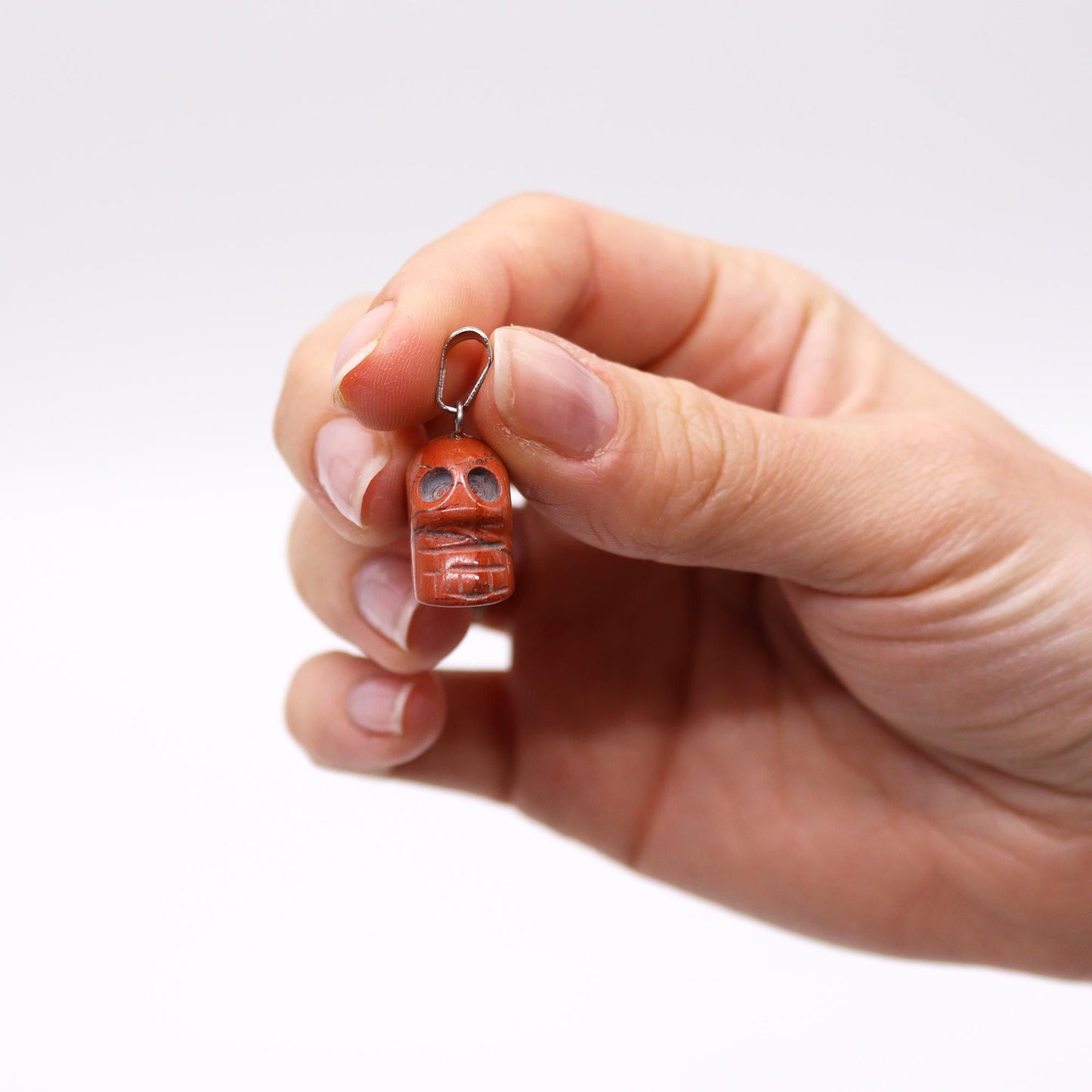 Edelstein Mini Schädel Anhänger 12 Sorten 20x15mm