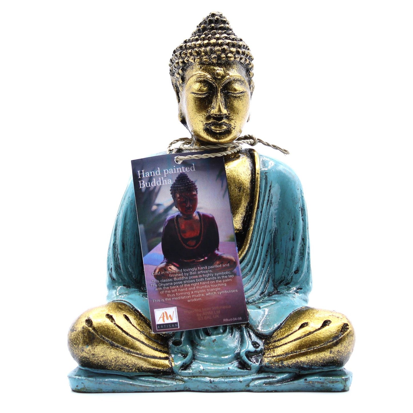 Türkis Und Gold Buddha Mittelgroß