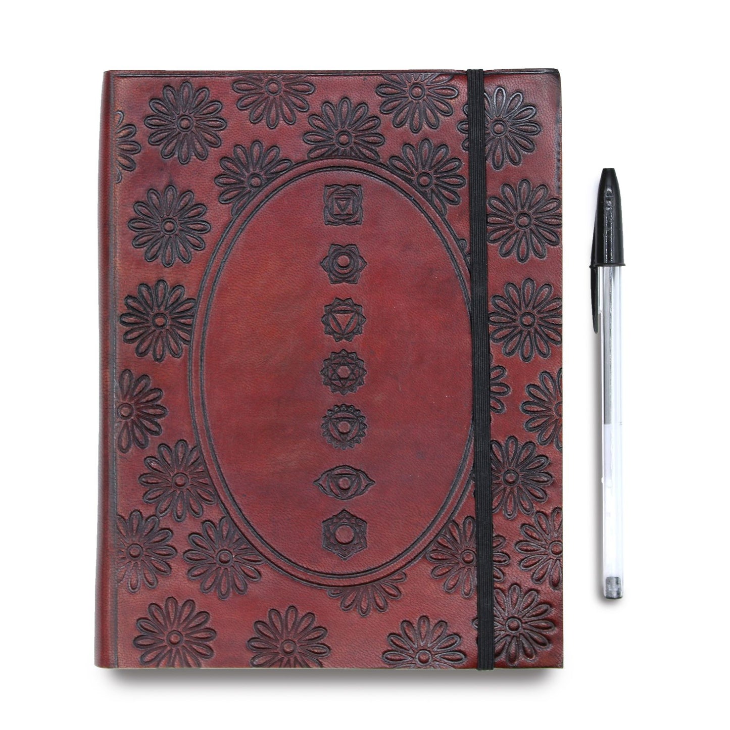 Mittleres Notizbuch Mit Riemen - Tibetisches Mandala