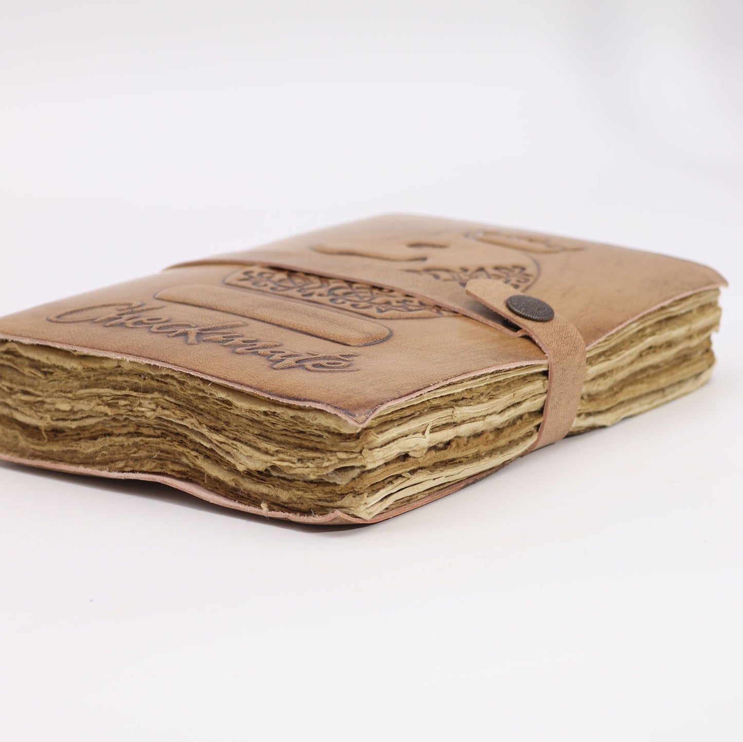 Schachbuch - Helles Beige - 200 Seiten - Dekorative Schnittkante - 20x15cm
