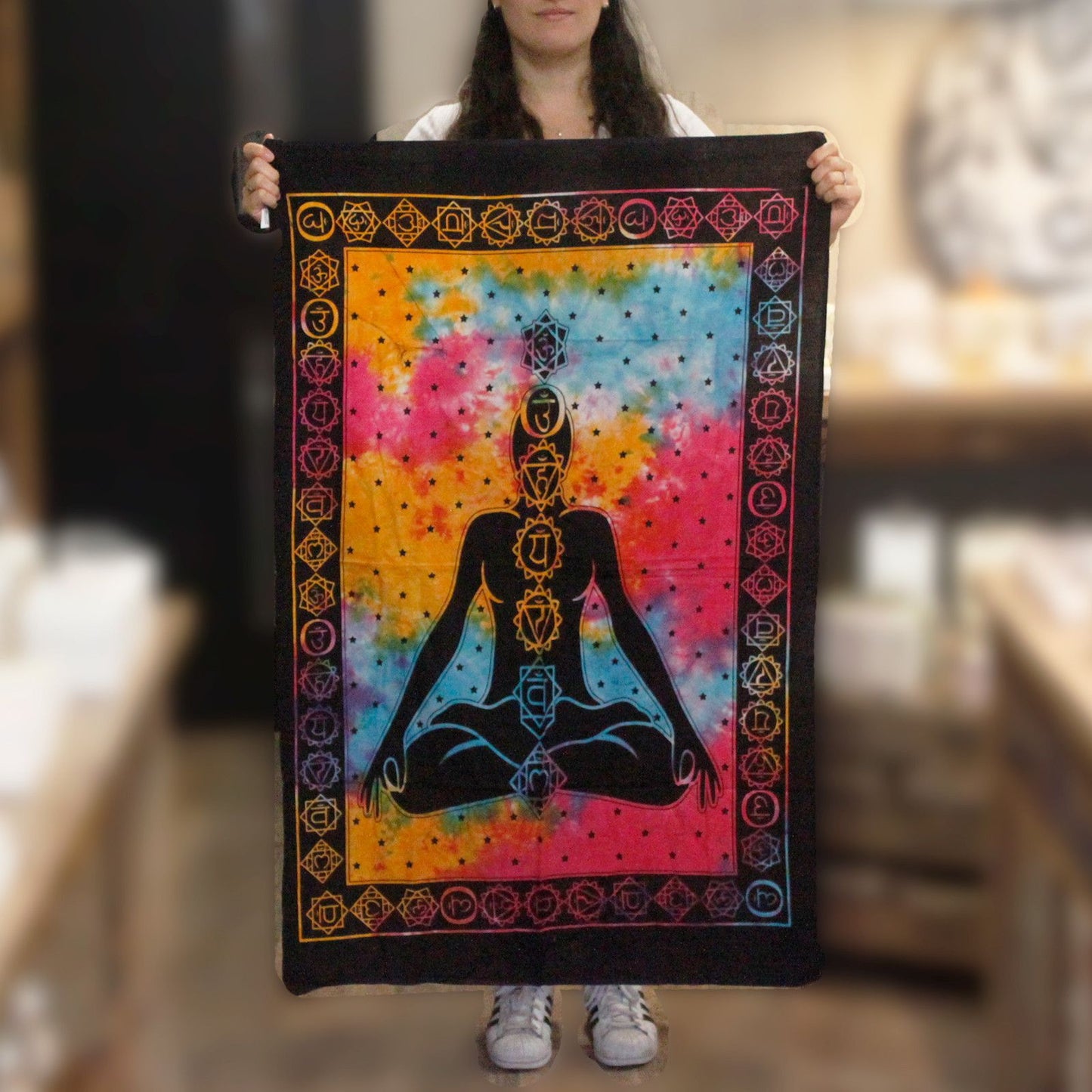 Baumwoll Wandkunst Chakra Buddha