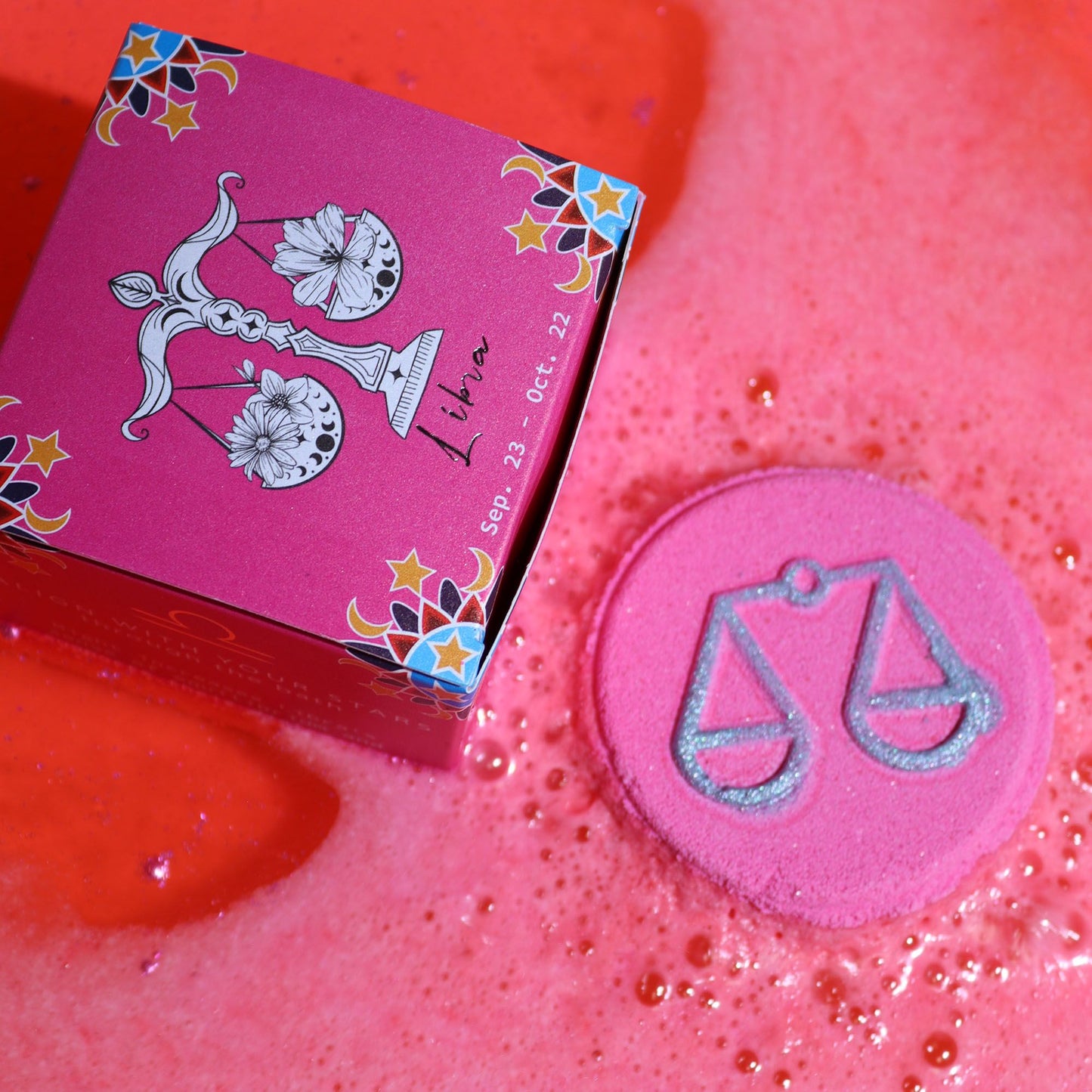 Set von Zodiac Badekugeln mit Horoskop - Waage
