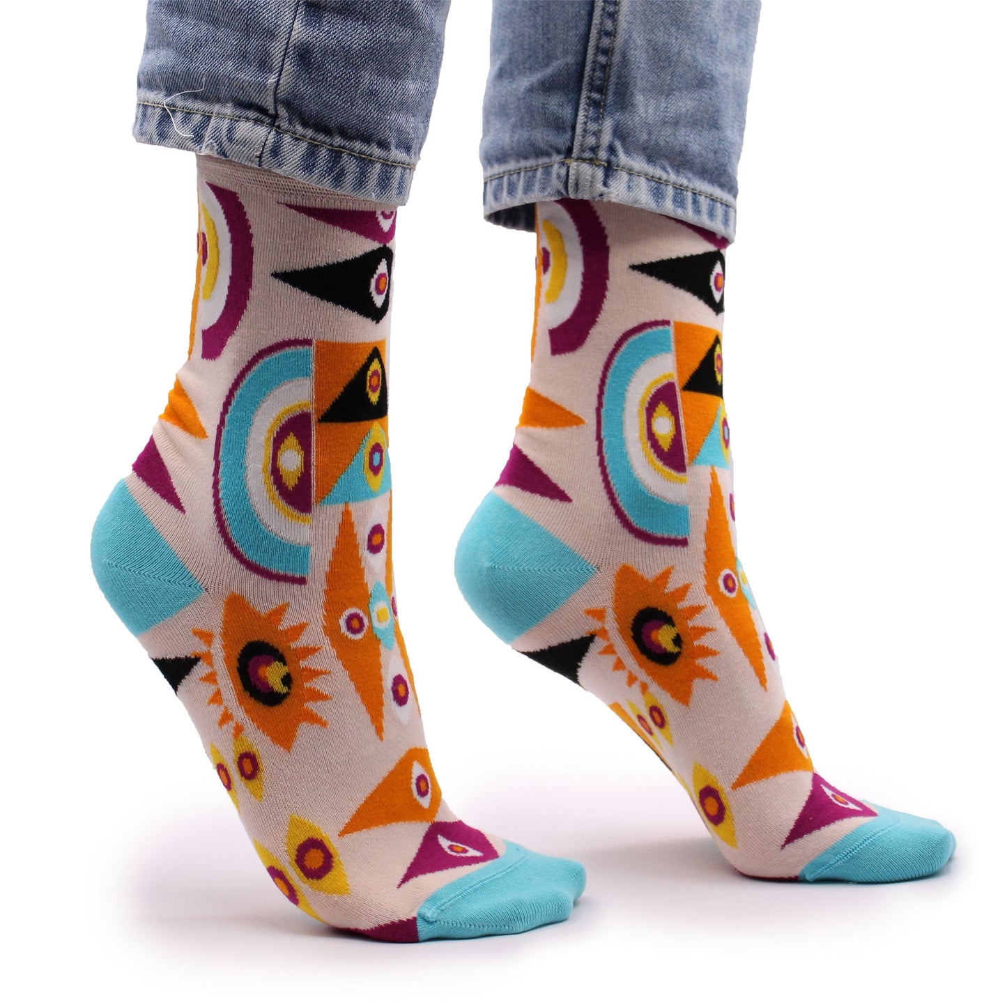 Hoppende Hasen Bambus Socken Psychedelisches Böse Auge 36-40