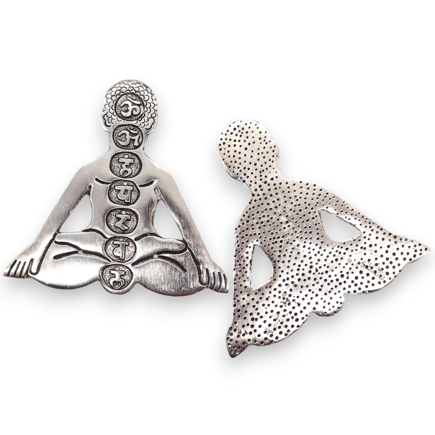 Polierter Aluminium Sieben Chakra Räucherstäbchen Halter 12x12cm