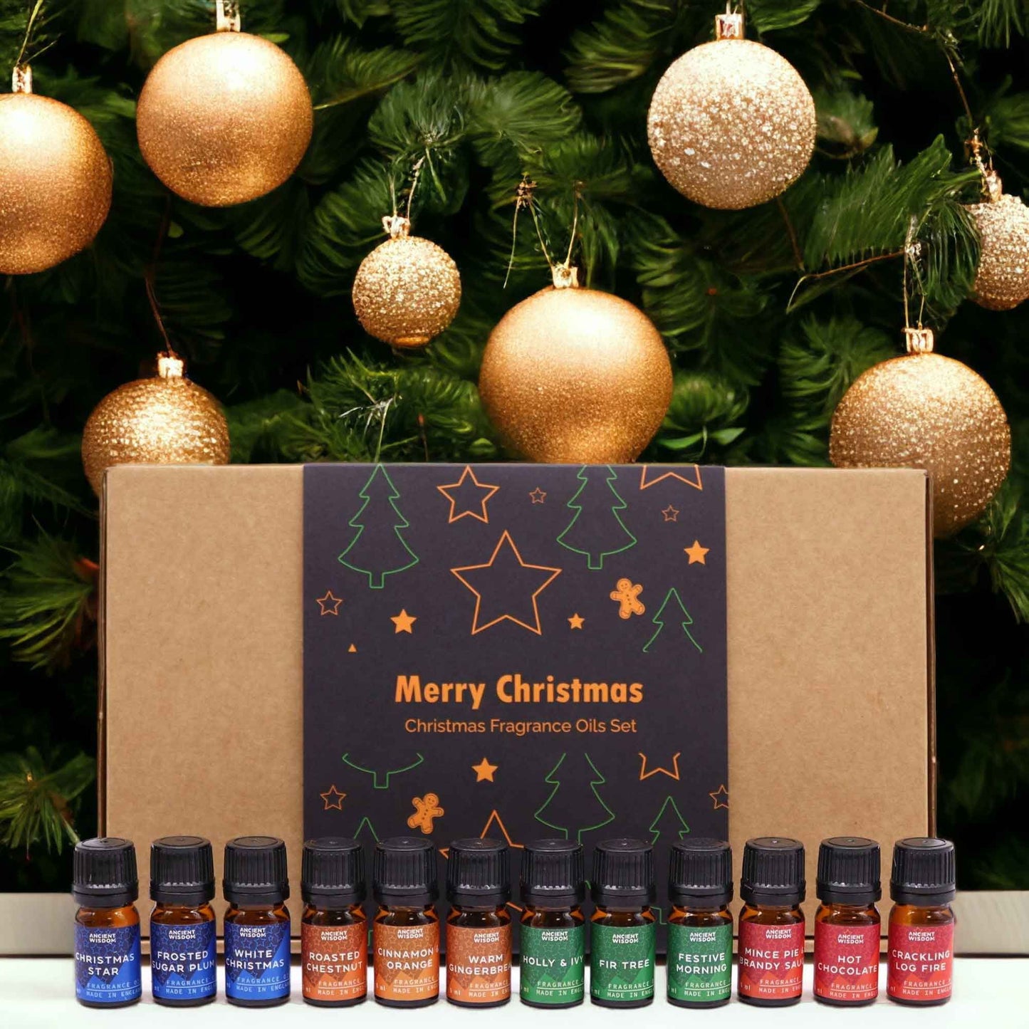 Festliche Düfte Duftöl Set mit Zwölf 5ml Fläschchen und Zwei Tropfern
