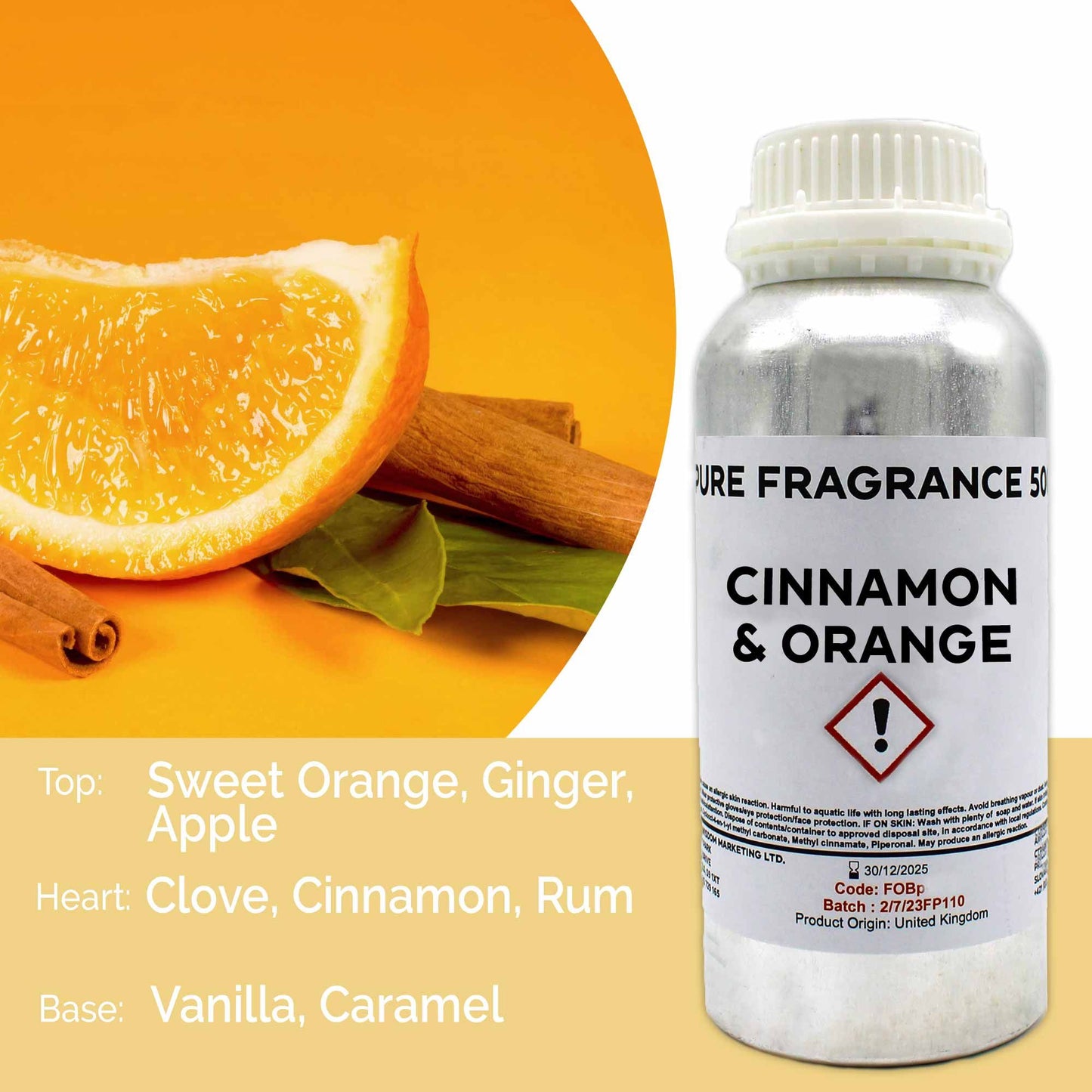 Zimt und Orange Reine Duftöl 500ml