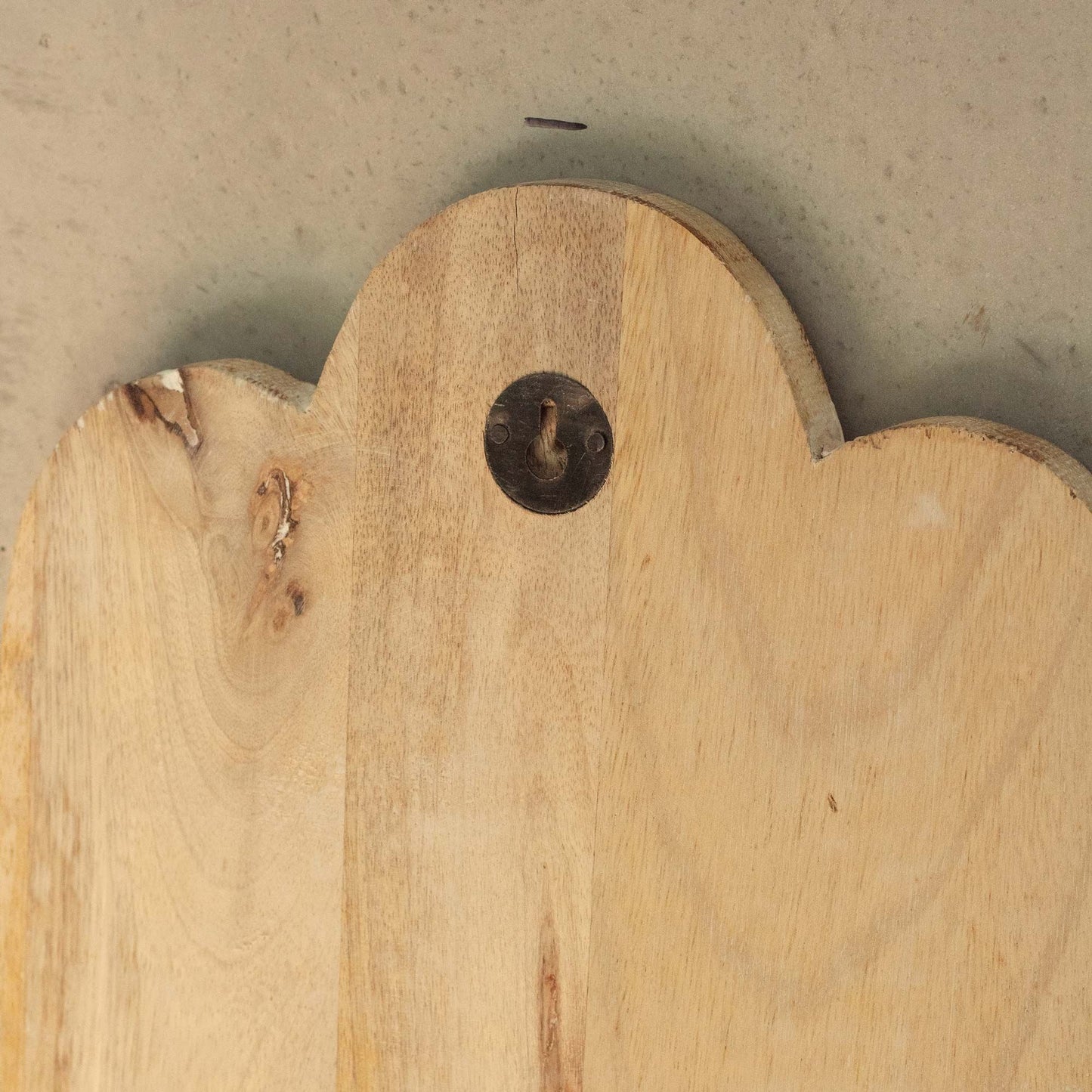 Mango Holz Hamsa Wandtafel Weißer Waschen 52 cm