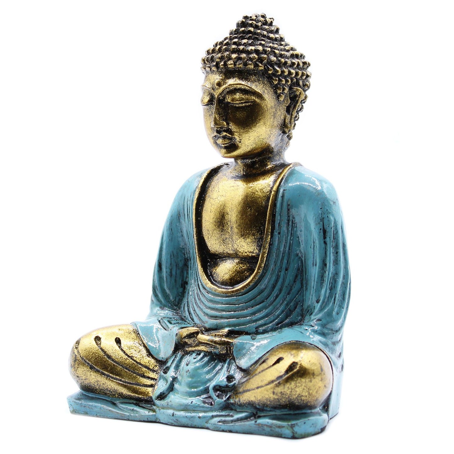 Türkis Und Gold Buddha Mittelgroß