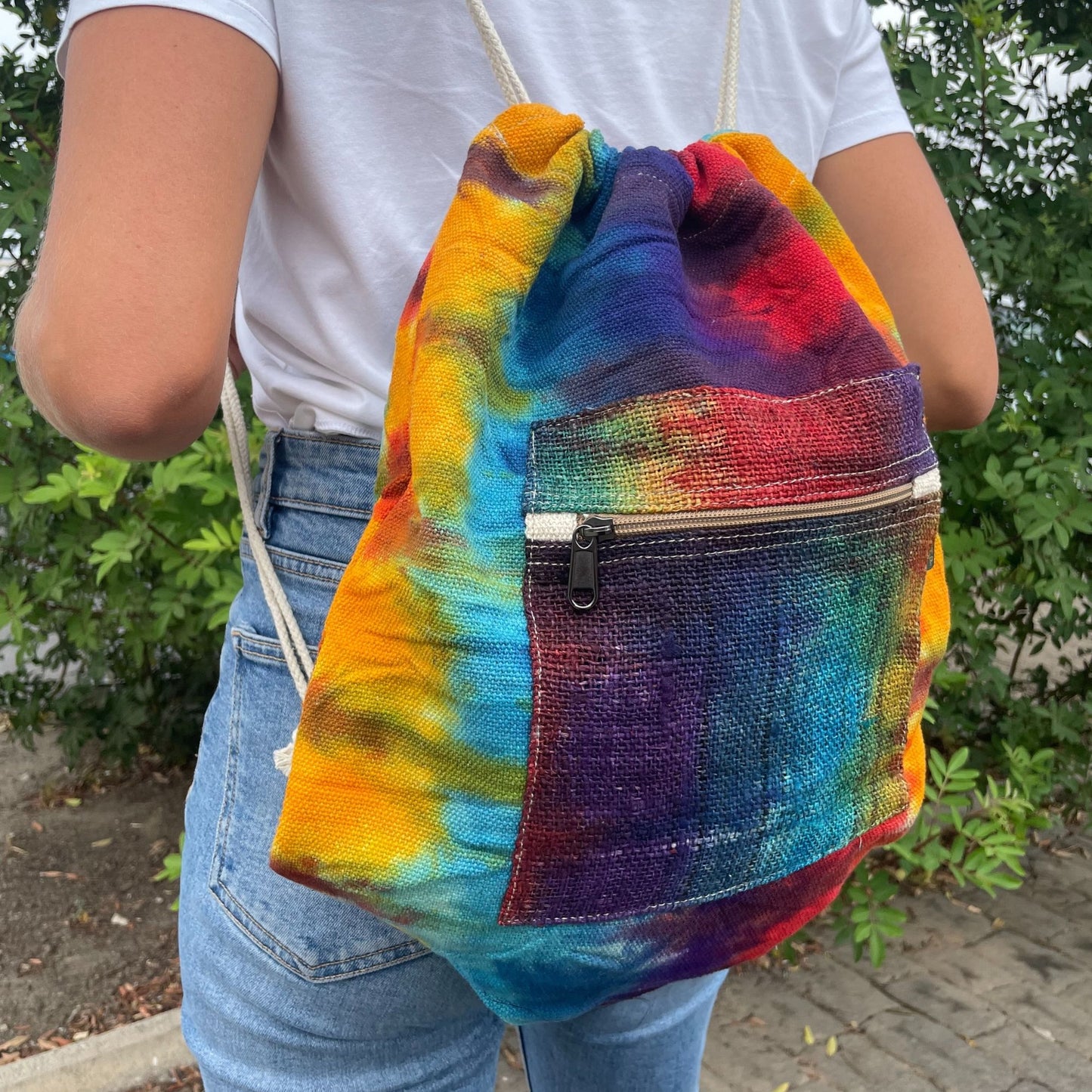 Tiedye Hanf String Tasche