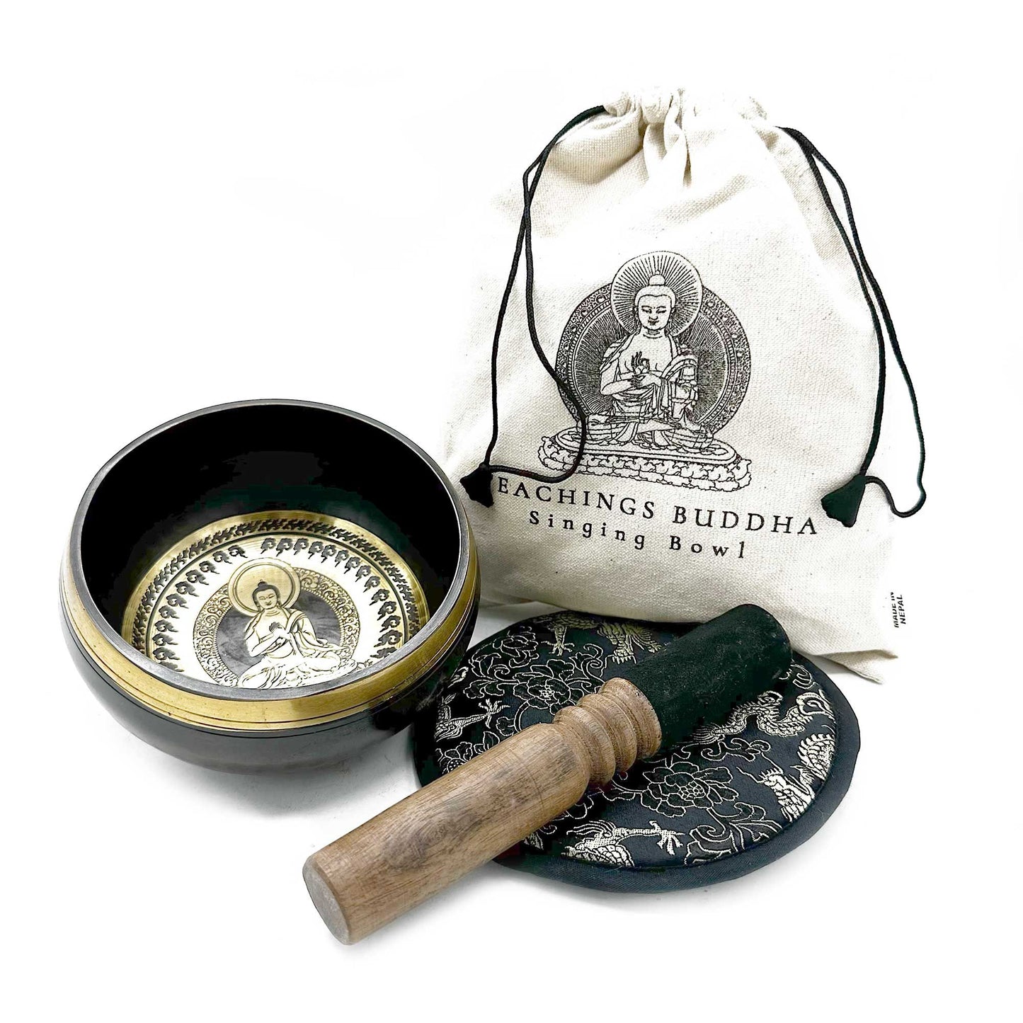 Handgeschlagene Und Gravierte Klangschalen Geschenkset 14cm Lehren Buddha