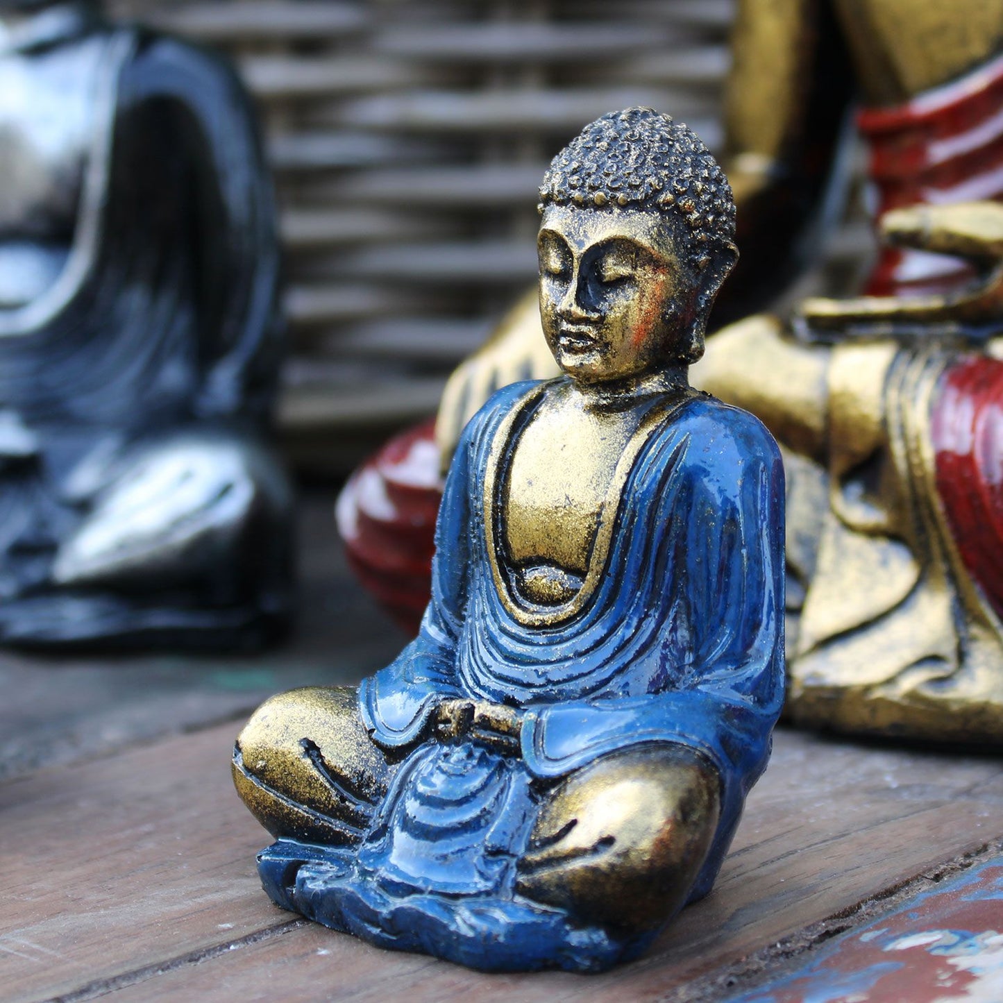 Gold Mini Buddha In Verschiedenen Farben Handgemacht Von Bali Kunsthandwerkern