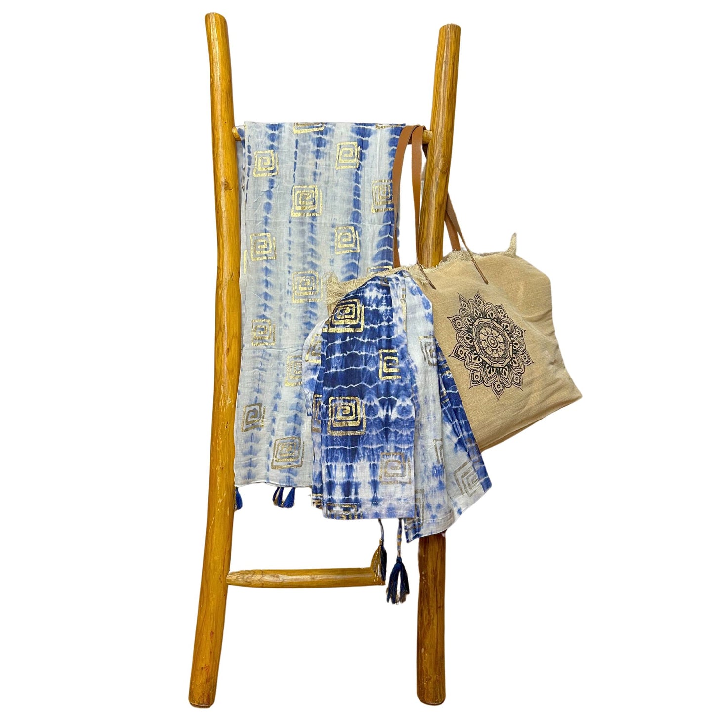 Nomad Sari Med Kollektion Pario Blau Batik Und Blockdruck