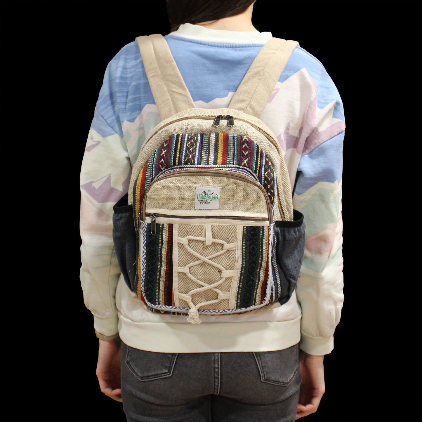 Kleiner Hanf Rucksack - Seil Und Taschen Stil